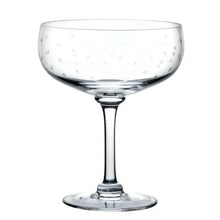 Load image into Gallery viewer, Set of 4 Etched Star Crystal Cocktail Glasses
