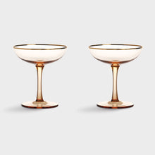 Load image into Gallery viewer, Set of 2 Champagne Coupes | Pink