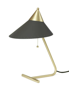 Brass Top Table Lamp Charcoal