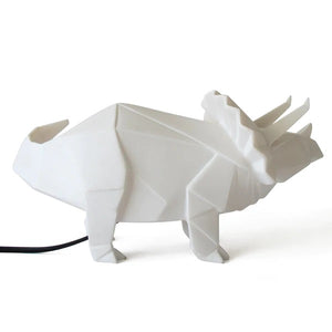 Dinosaur Lamp | White Triceratops