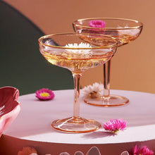 Load image into Gallery viewer, Set of 2 Champagne Coupes | Pink