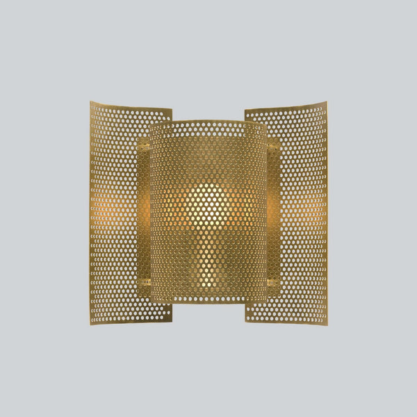 Butterfly Perforated Wall Lamp Brass