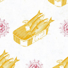Load image into Gallery viewer, Sardines Yellow Wallpaper
