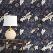 Load image into Gallery viewer, Tsuru Indigo Wallpaper