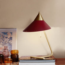 Load image into Gallery viewer, Brass Top Table Lamp Red Grape
