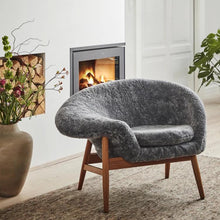 Load image into Gallery viewer, Fried Egg Lounge Chair Grey Sheepskin