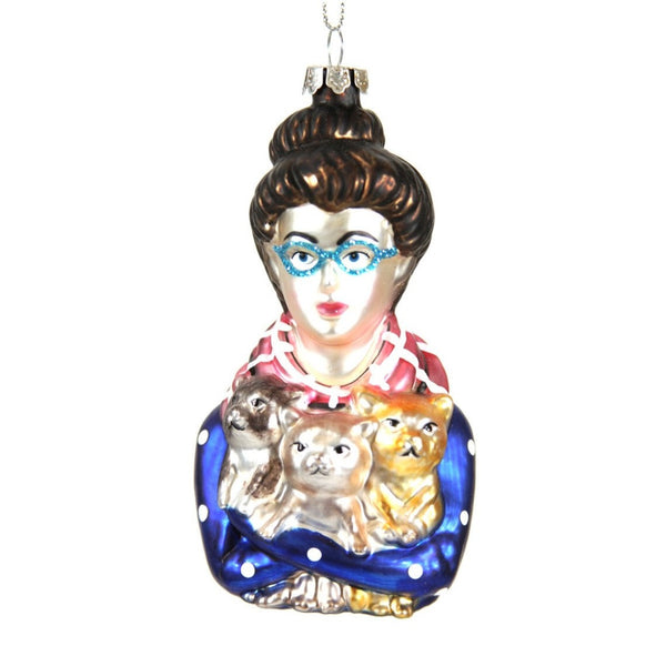 Cat Lady Christmas Decoration