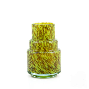 Handblown Glass Torch Vase | Jungle Swirl