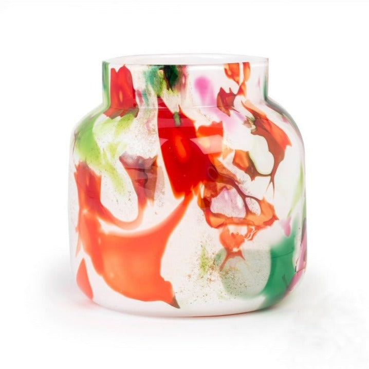 Handblown Glass Bloom Large Vase | Mixed Colours