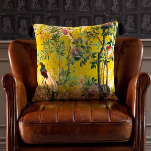 Royal Garden Velvet Cushion | Green
