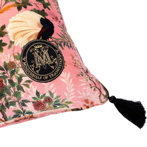 Royal Garden Velvet Cushion | Rose Pink