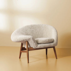 Fried Egg Lounge Chair White Sheepskin