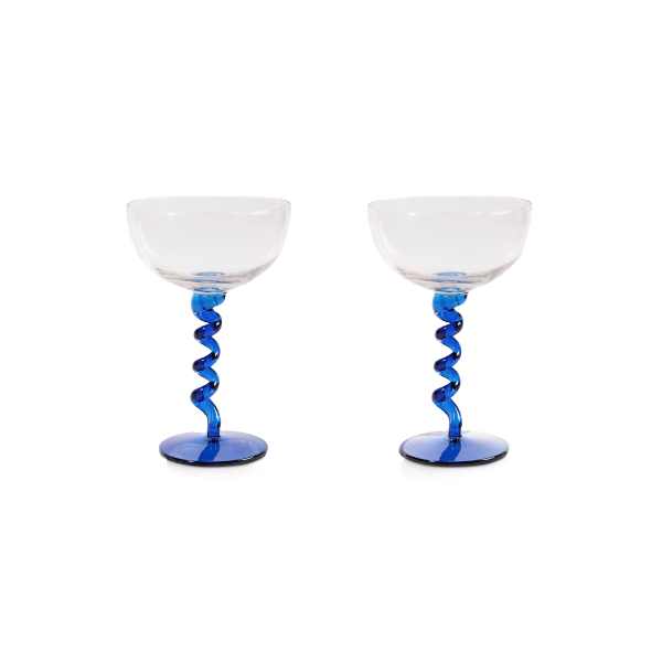 Set of 2 Curly Coupes | Blue