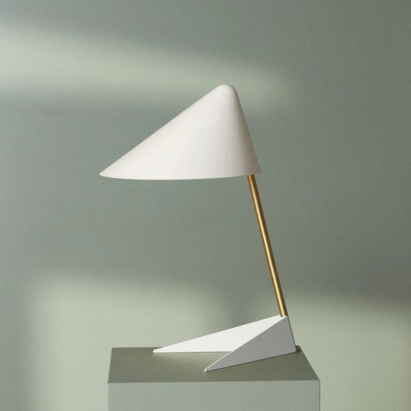 Ambience Brass Table Lamp White