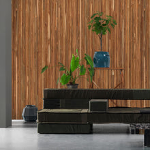 Load image into Gallery viewer, Teak Timber Strips Wallpaper