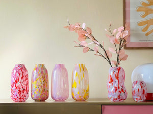 Handblown Confetti Vase | Madarin