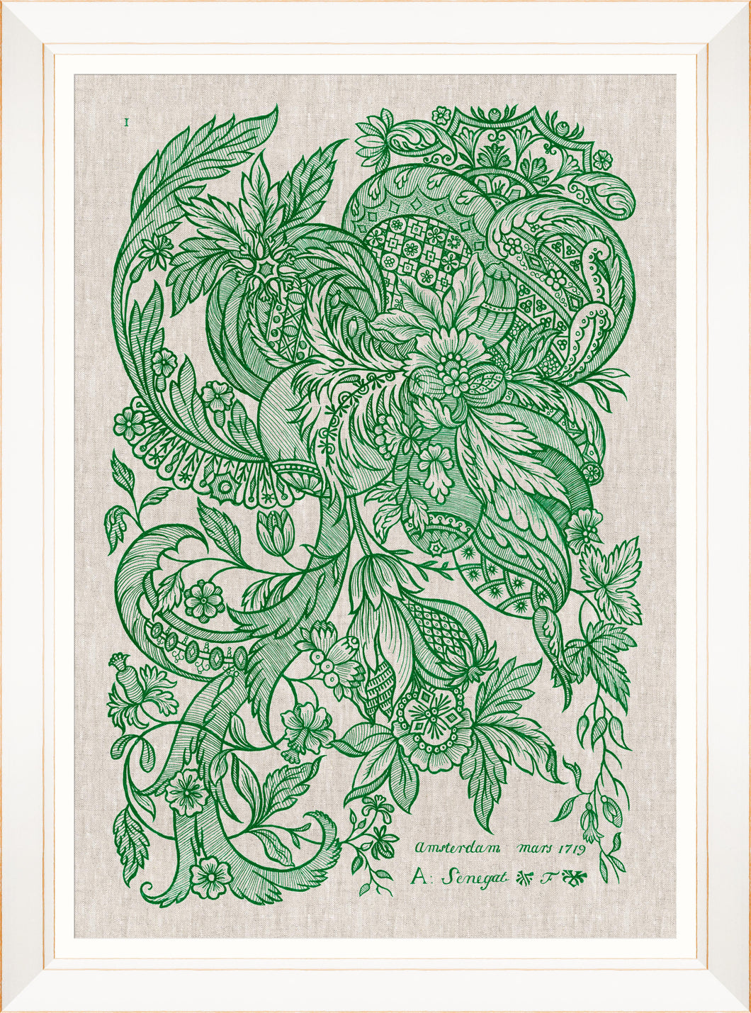 Framed Wall Art | Dutch Embroidery I