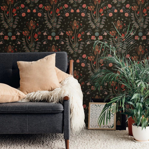 Gypsy Anthracite Wallpaper