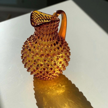 Load image into Gallery viewer, Hobnail Glass Jug | Amber