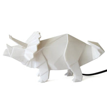 Load image into Gallery viewer, Dinosaur Lamp | White Triceratops