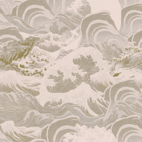 Sea Waves Neutral Wallpaper