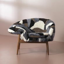 Load image into Gallery viewer, Fried Egg Lounge Chair Sheepskin Patchwork