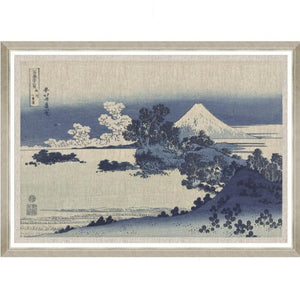 Framed Linen Artwork | Shichirigahama by Hokusai