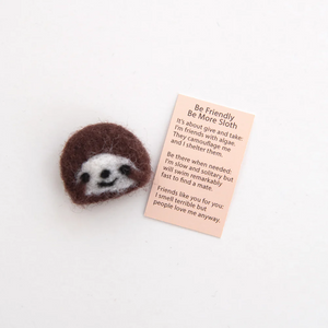 Matchbox Miniature Keepsake | Wool Felt Sloth Spirit Animal