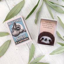 Load image into Gallery viewer, Matchbox Miniature Keepsake | Wool Felt Sloth Spirit Animal