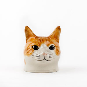 Ginger & White Cat Face Egg Cup