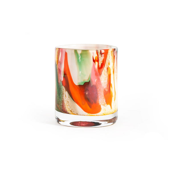 Handblown Glass Tealight Holder | Abstract