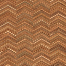 Load image into Gallery viewer, Chevron Teak Timber Wallpaper
